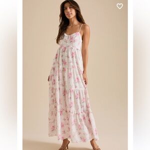 Altar'd State Pink Floral Maxi Dress
